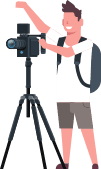 Illustration - man taking a picture