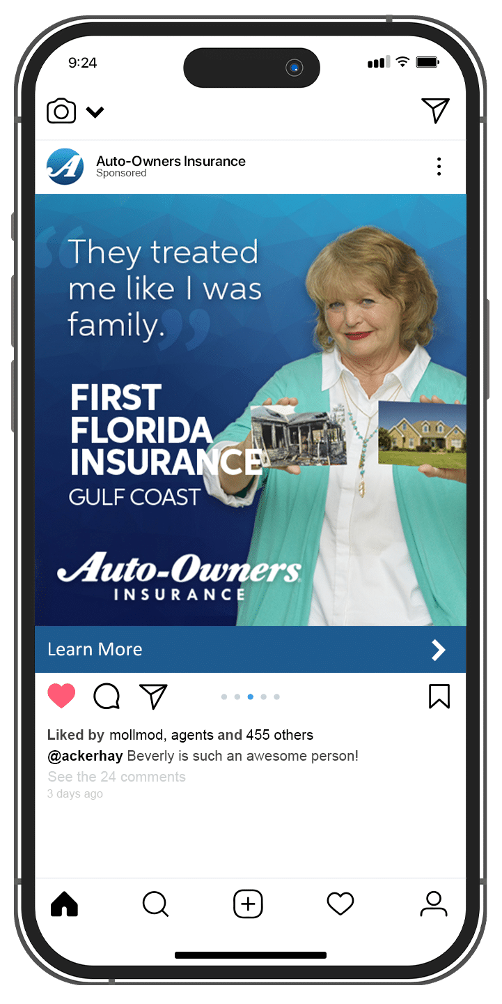 Auto-Owners Insurance Instagram ad